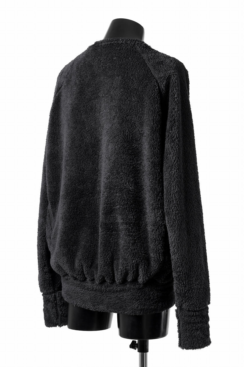 N/07 exclusive BOA FLEECE LOOSEY TOP (BLACK)