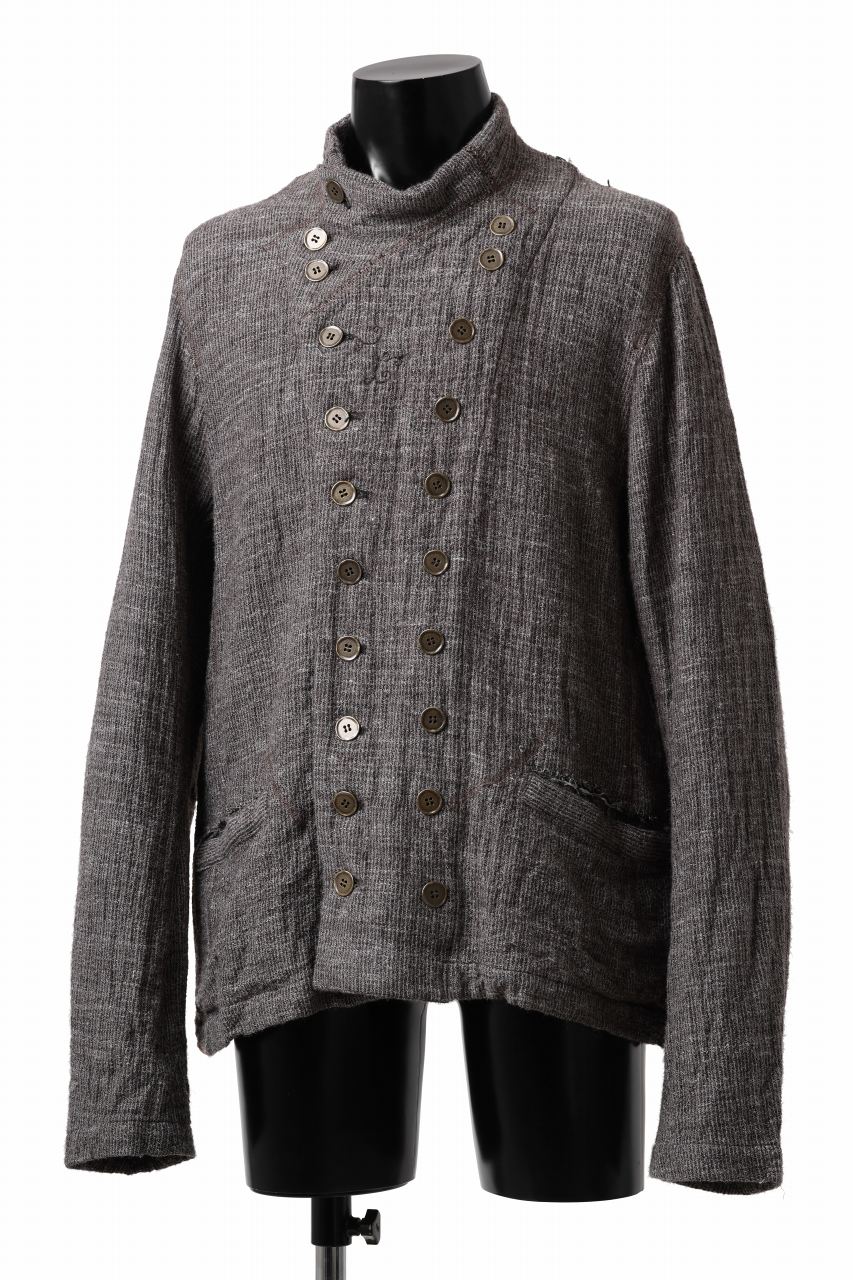 Load image into Gallery viewer, YUTA MATSUOKA double jacket / double weave cotton wool linen (brown)