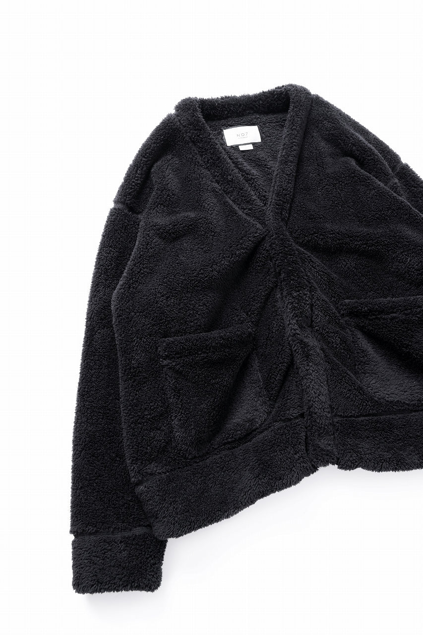 画像をギャラリービューアに読み込む, N/07 exclusive BOA FLEECE 3B CARDIGAN (BLACK)