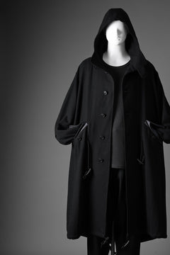 画像をギャラリービューアに読み込む, Y&#39;s for men MODS COAT WITH TOGGLE BUTTON / SMOOTH FLANNEL (BLACK)