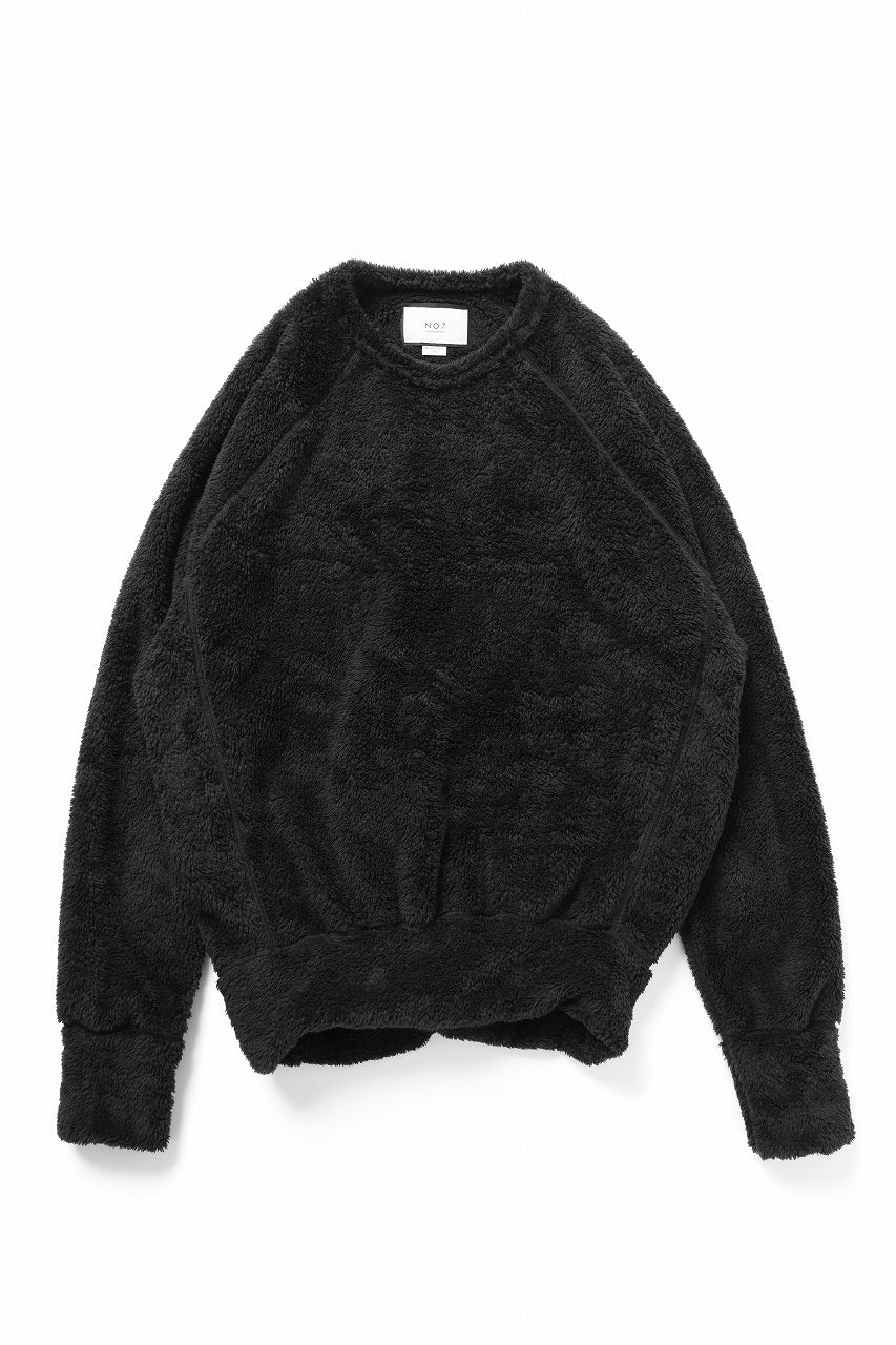 Load image into Gallery viewer, N/07 exclusive BOA FLEECE LOOSEY TOP (BLACK)