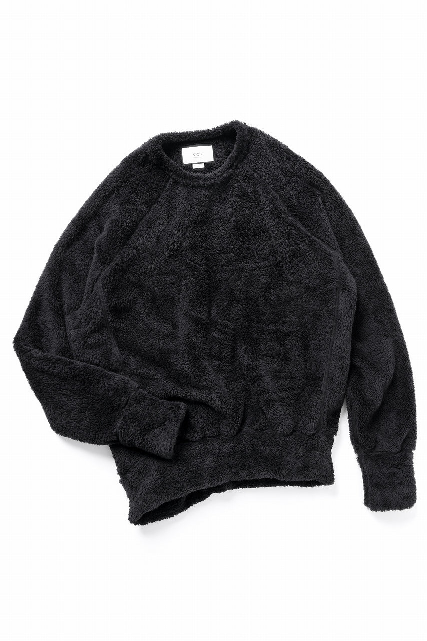 N/07 exclusive BOA FLEECE LOOSEY TOP (BLACK)