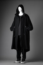 Load image into Gallery viewer, Y&#39;s for men MODS COAT WITH TOGGLE BUTTON / WOOL NYLON FLANNEL (BLACK)