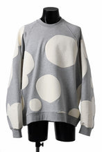 画像をギャラリービューアに読み込む, A.F ARTEFACT POLKA PATTERN SWEAT RAGLAN TOPS (HEATHER GREY)