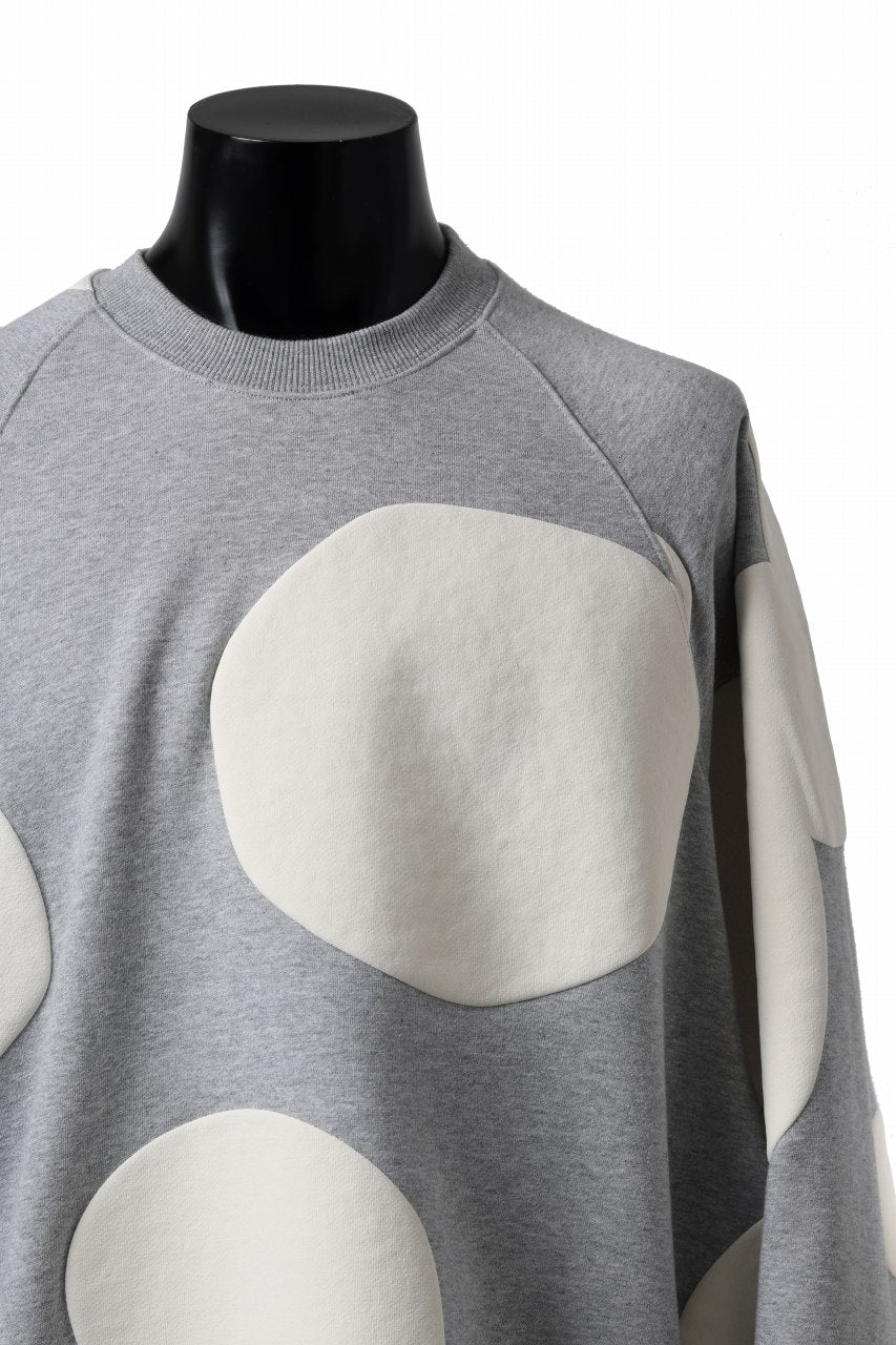 A.F ARTEFACT POLKA PATTERN SWEAT RAGLAN TOPS (HEATHER GREY)