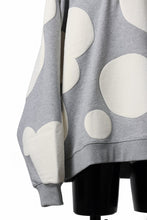 画像をギャラリービューアに読み込む, A.F ARTEFACT POLKA PATTERN SWEAT RAGLAN TOPS (HEATHER GREY)