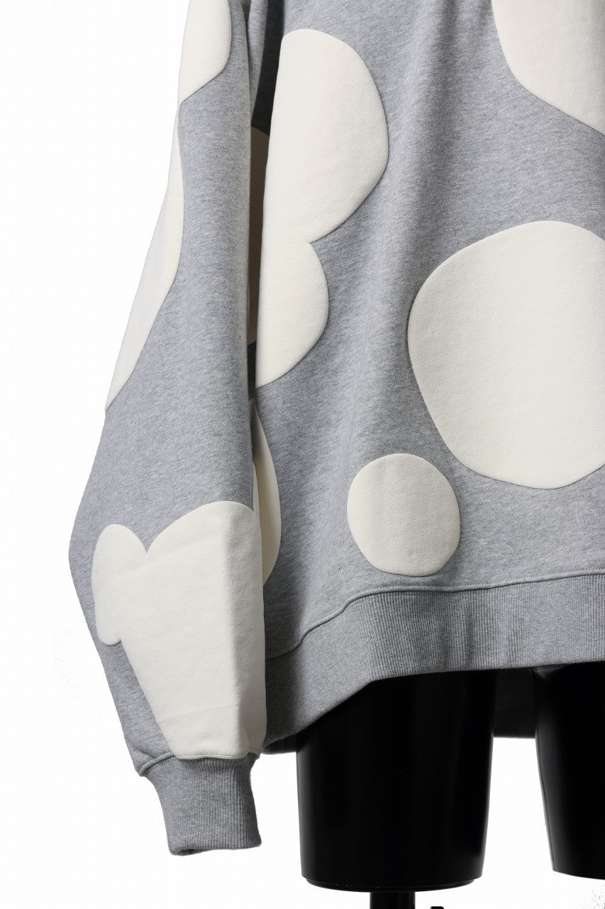 A.F ARTEFACT POLKA PATTERN SWEAT RAGLAN TOPS (HEATHER GREY)