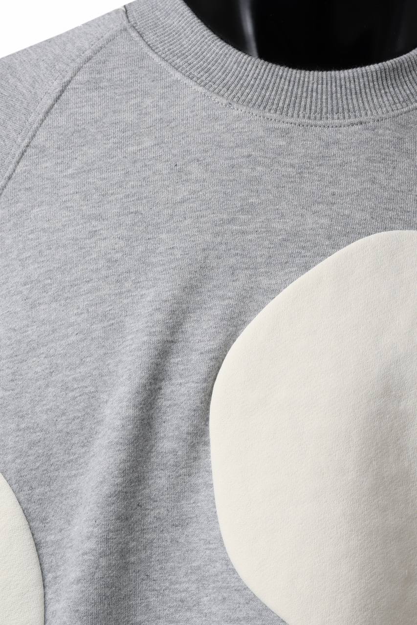 画像をギャラリービューアに読み込む, A.F ARTEFACT POLKA PATTERN SWEAT RAGLAN TOPS (HEATHER GREY)