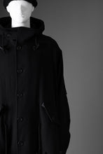 Load image into Gallery viewer, Y&#39;s for men MODS COAT WITH TOGGLE BUTTON / WOOL NYLON FLANNEL (BLACK)