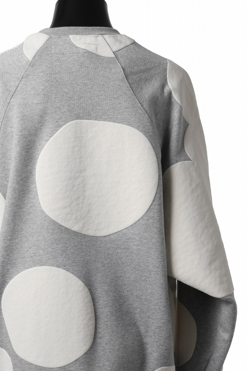 A.F ARTEFACT POLKA PATTERN SWEAT RAGLAN TOPS (HEATHER GREY)