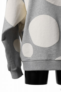 画像をギャラリービューアに読み込む, A.F ARTEFACT POLKA PATTERN SWEAT RAGLAN TOPS (HEATHER GREY)