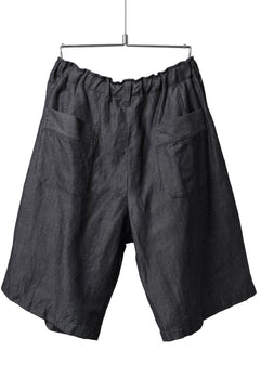 画像をギャラリービューアに読み込む, CAPERTICA 2-TUCK WIDE SHORTS / WASHABLE WOOL x LINEN GABARDINE (DARK NAVY)