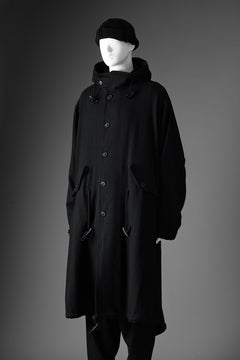 Load image into Gallery viewer, Y&#39;s for men MODS COAT WITH TOGGLE BUTTON / WOOL NYLON FLANNEL (BLACK)