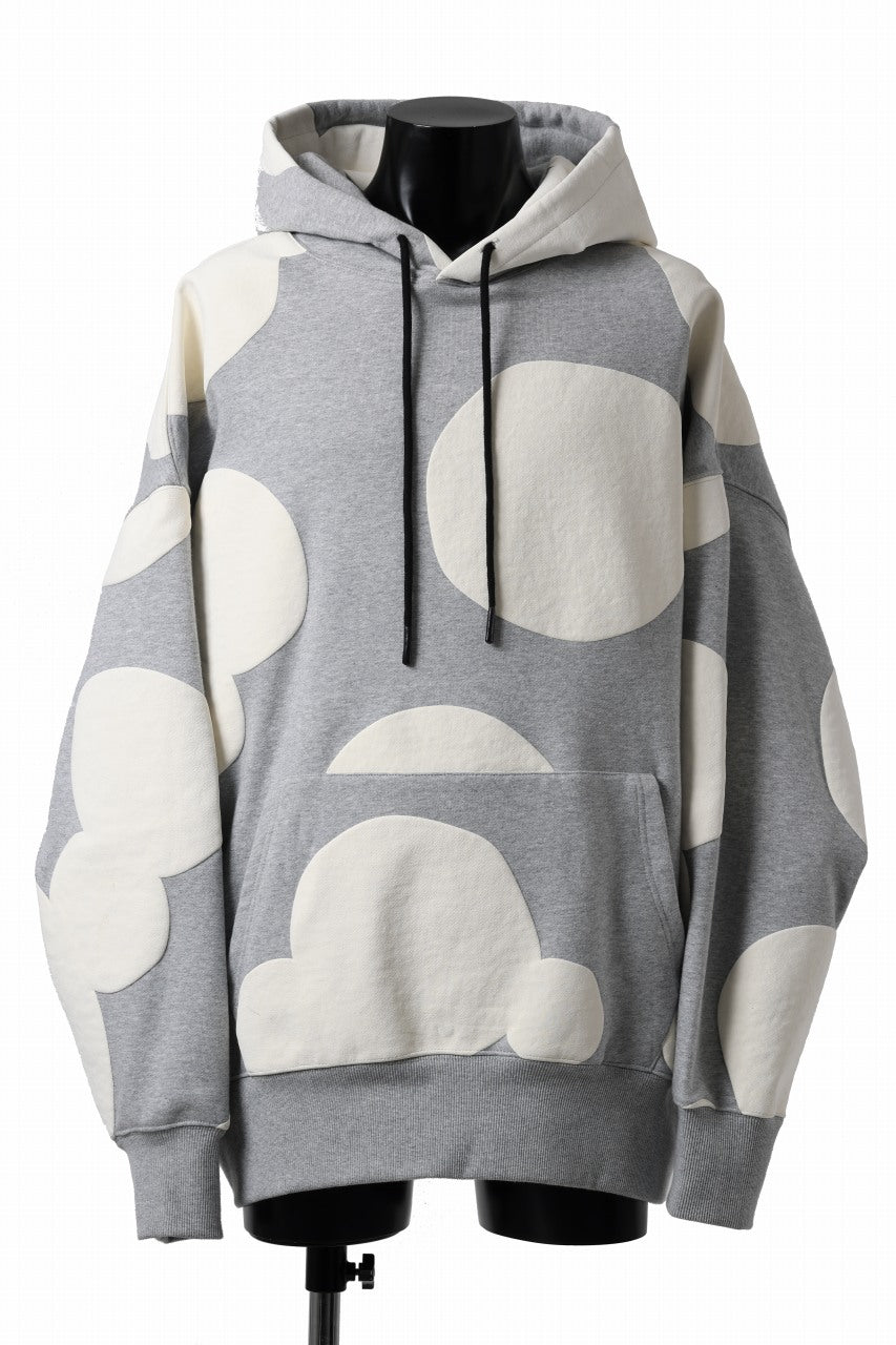 A.F ARTEFACT POLKA PATTERN SWEAT HOODIE (HEATHER GREY)