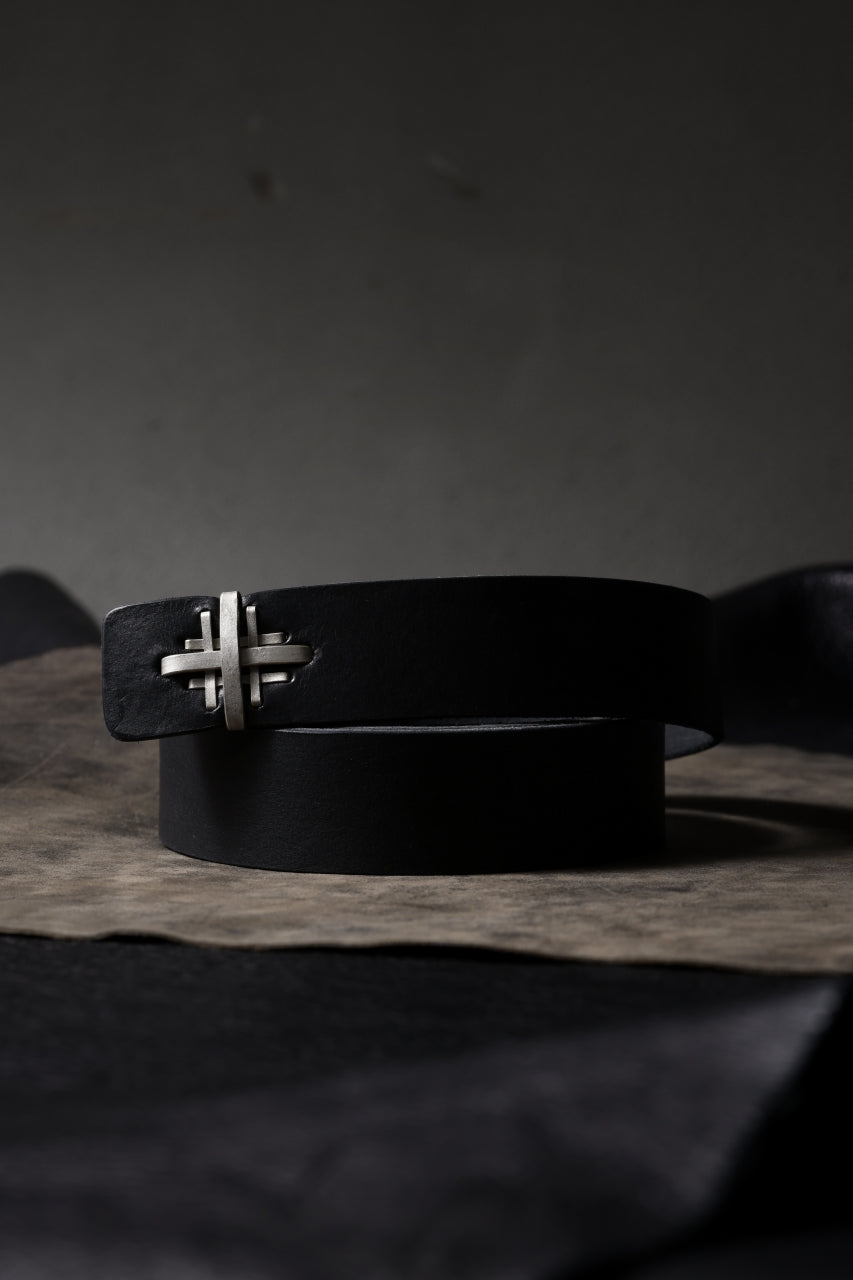 Load image into Gallery viewer, m.a+ double cross buckle medium belt / EX+1D GR3,0 (BLACK)