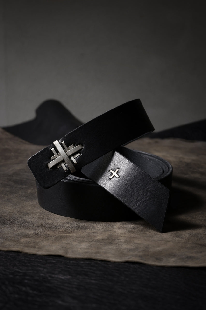 Load image into Gallery viewer, m.a+ double cross buckle medium belt / EX+1D GR3,0 (BLACK)
