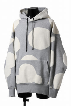 画像をギャラリービューアに読み込む, A.F ARTEFACT POLKA PATTERN SWEAT HOODIE (HEATHER GREY)