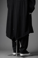 Load image into Gallery viewer, Y&#39;s for men MODS COAT WITH TOGGLE BUTTON / WOOL NYLON FLANNEL (BLACK)