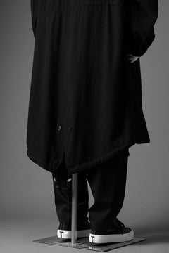 Load image into Gallery viewer, Y&#39;s for men MODS COAT WITH TOGGLE BUTTON / WOOL NYLON FLANNEL (BLACK)