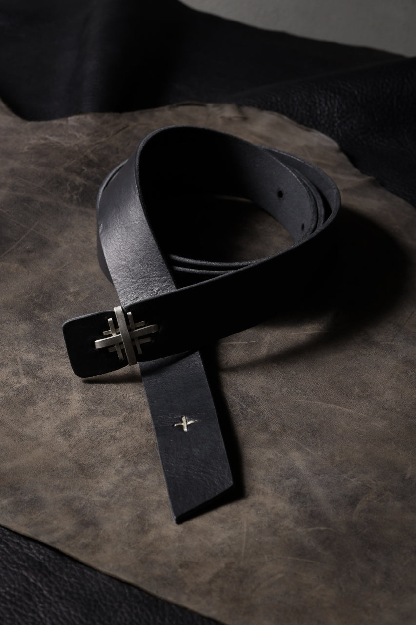 Load image into Gallery viewer, m.a+ double cross buckle medium belt / EX+1D GR3,0 (BLACK)