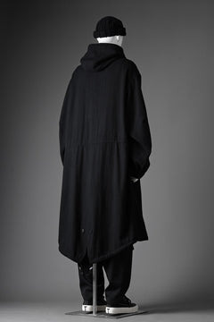 Load image into Gallery viewer, Y&#39;s for men MODS COAT WITH TOGGLE BUTTON / WOOL NYLON FLANNEL (BLACK)