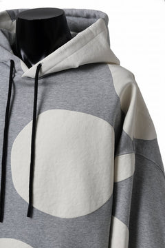 画像をギャラリービューアに読み込む, A.F ARTEFACT POLKA PATTERN SWEAT HOODIE (HEATHER GREY)