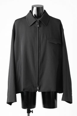 Y's for men CHEST FLAP BLOUSON / WRINKLED GABARDINE (BLACK)