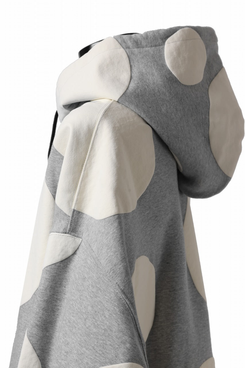 A.F ARTEFACT POLKA PATTERN SWEAT HOODIE (HEATHER GREY)