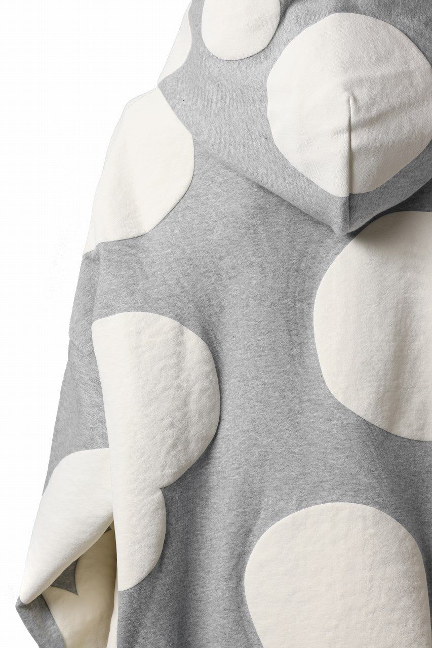 A.F ARTEFACT POLKA PATTERN SWEAT HOODIE (HEATHER GREY)