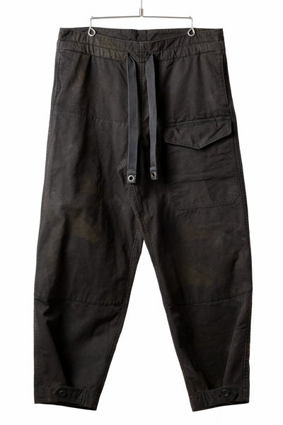 sus-sous limited trousers MK-0 / british military cotton (CAMOUFLAGE / sumi dyed)