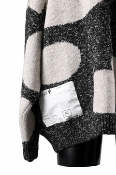 Load image into Gallery viewer, A.F ARTEFACT POLKA PATTERN BLEND KNIT CARDIGAN (GREY x BEIGE)