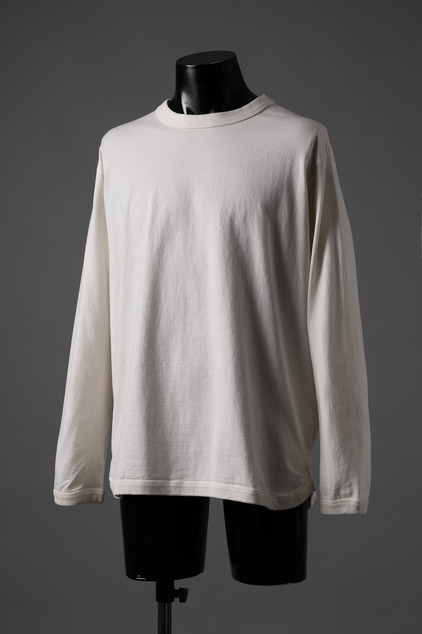 FULLCOUNT FLAT SEAM HEAVY WEIGHT L/S T SHIRT / ORIGINAL 30/2 TIGH TENSION JERSEY (ECRU)