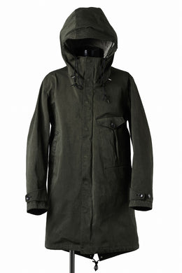 Ten c CYCLONE PARKA / GARMENT DYED OJJ (DARK GREEN)