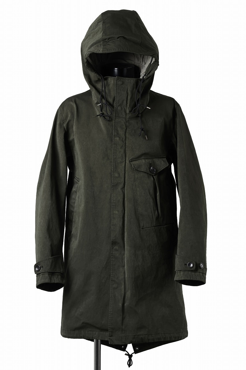 Ten c CYCLONE PARKA / GARMENT DYED OJJ (DARK GREEN)