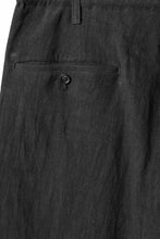 Load image into Gallery viewer, Y&#39;s for men TRIPLE STITCH PANTS / 40 LINEN (BLACK)