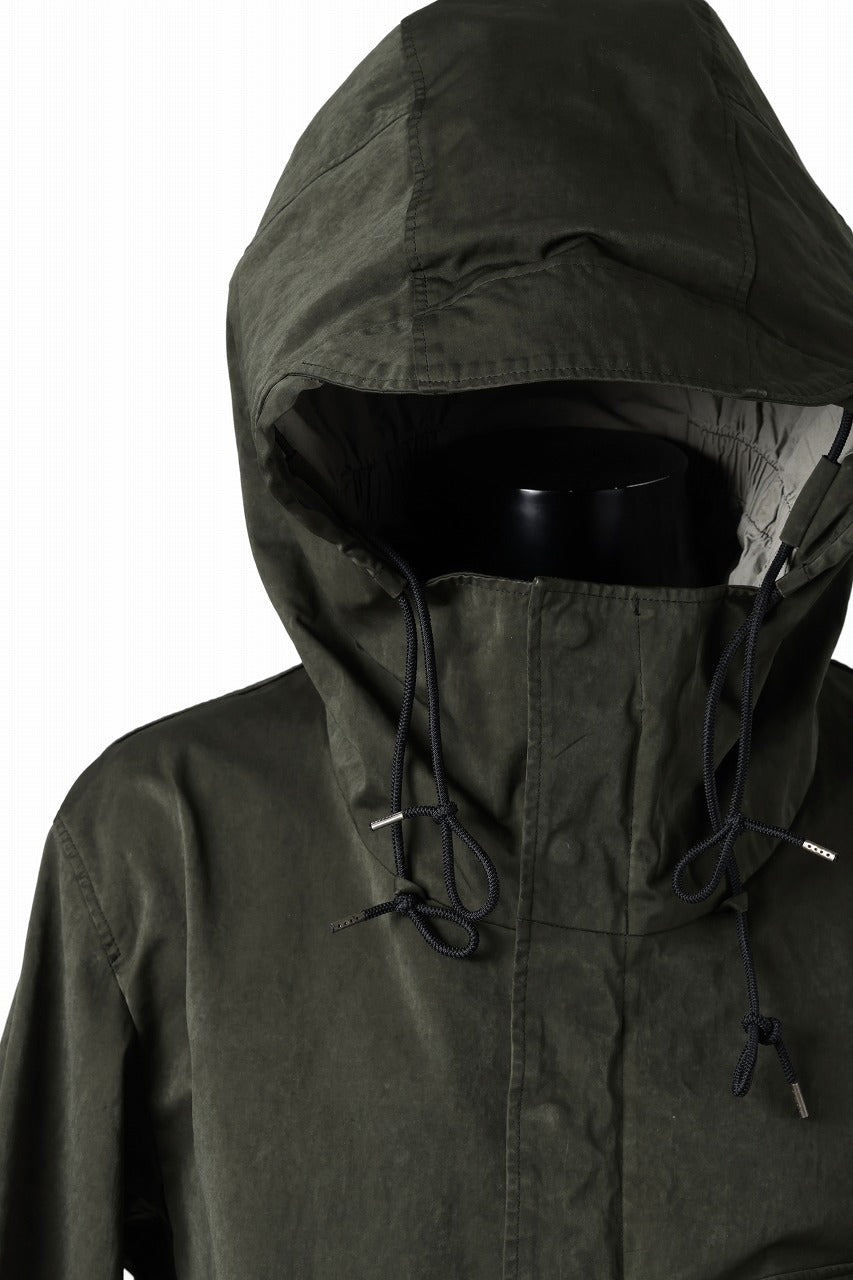 Ten c CYCLONE PARKA / GARMENT DYED OJJ (DARK GREEN)