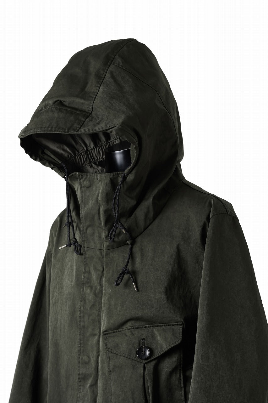 Ten c CYCLONE PARKA / GARMENT DYED OJJ (DARK GREEN)