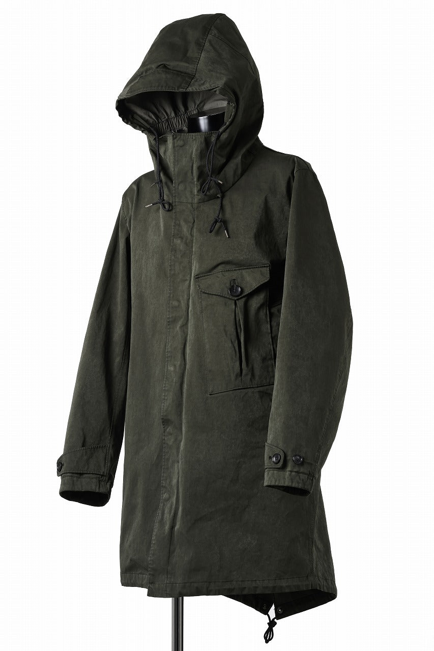 Ten c CYCLONE PARKA / GARMENT DYED OJJ (DARK GREEN)