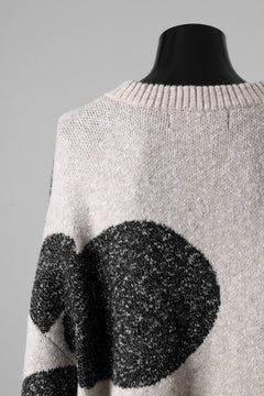 Load image into Gallery viewer, A.F ARTEFACT POLKA PATTERN BLEND KNIT CARDIGAN (BEIGE x GREY)