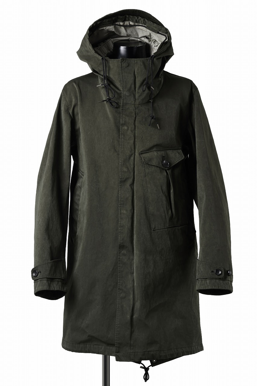 Ten c CYCLONE PARKA / GARMENT DYED OJJ (DARK GREEN)