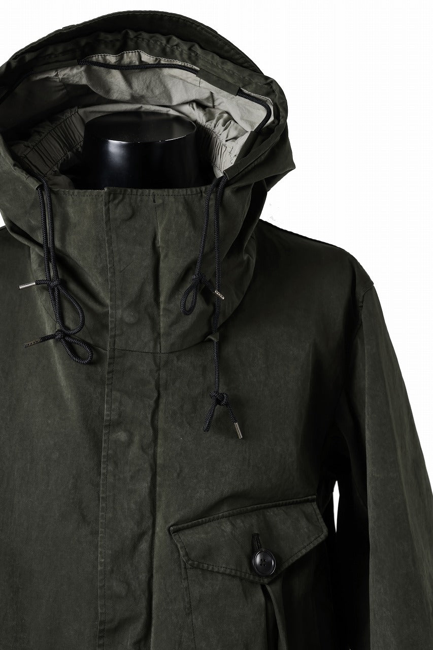 Ten c CYCLONE PARKA / GARMENT DYED OJJ (DARK GREEN)