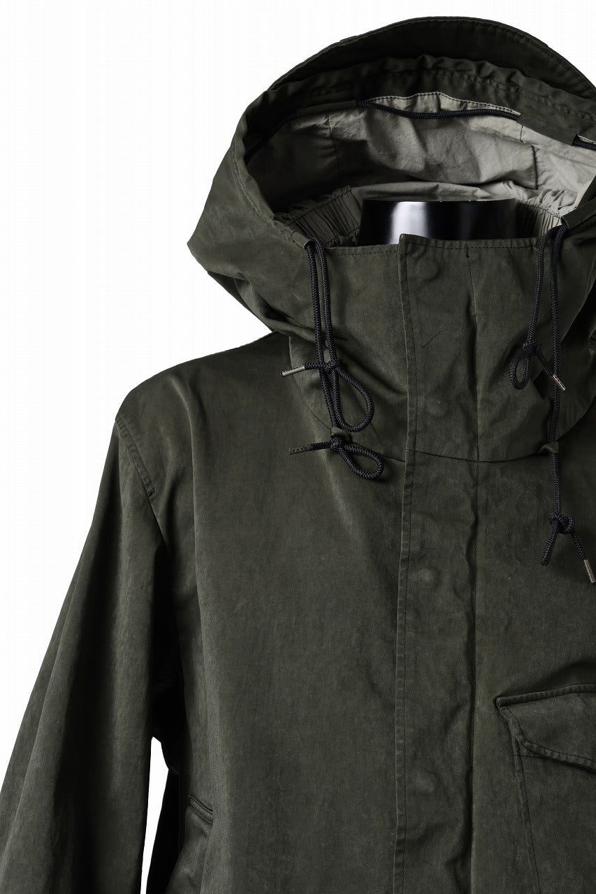 Ten c CYCLONE PARKA / GARMENT DYED OJJ (DARK GREEN)