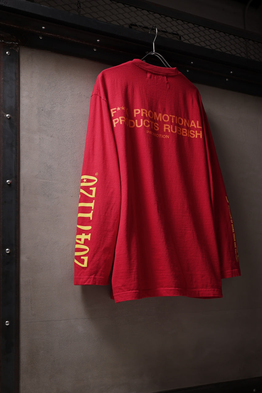 Load image into Gallery viewer, beauty : beast x 20471120 COLLABORATION L/S TEE _3 (RED x YELLOW)