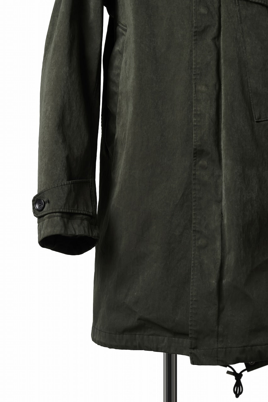 Ten c CYCLONE PARKA / GARMENT DYED OJJ (DARK GREEN)