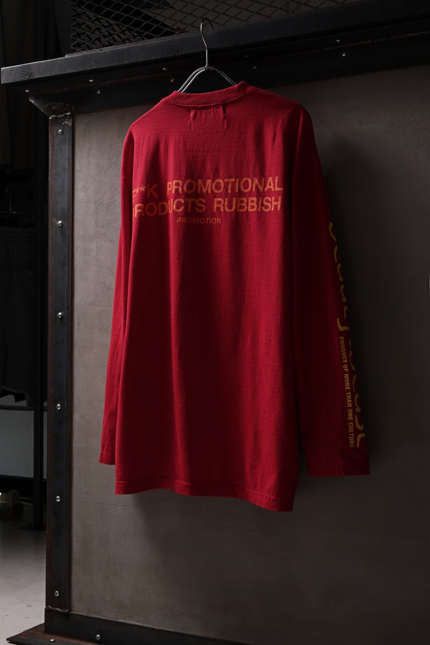Load image into Gallery viewer, beauty : beast x 20471120 COLLABORATION L/S TEE _3 (RED x YELLOW)