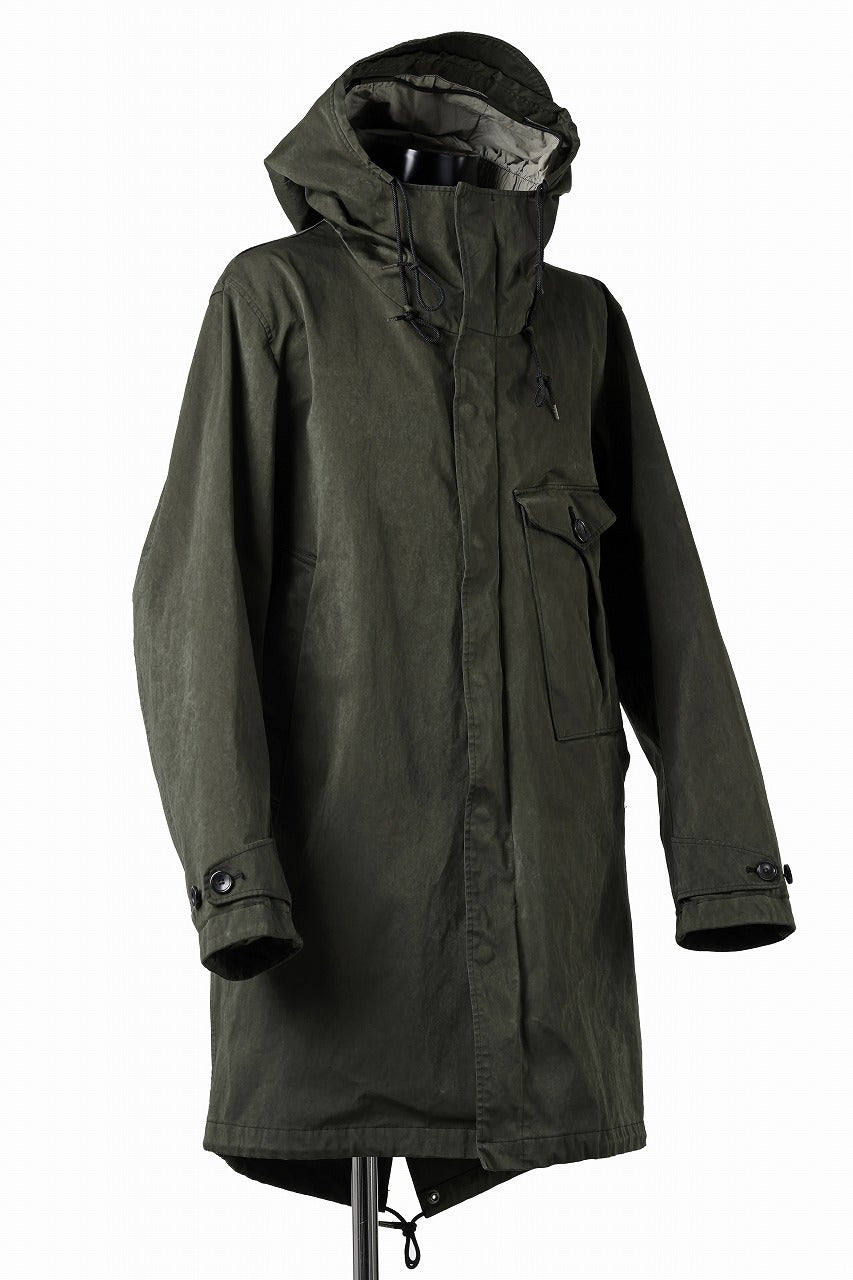 Ten c CYCLONE PARKA / GARMENT DYED OJJ (DARK GREEN)