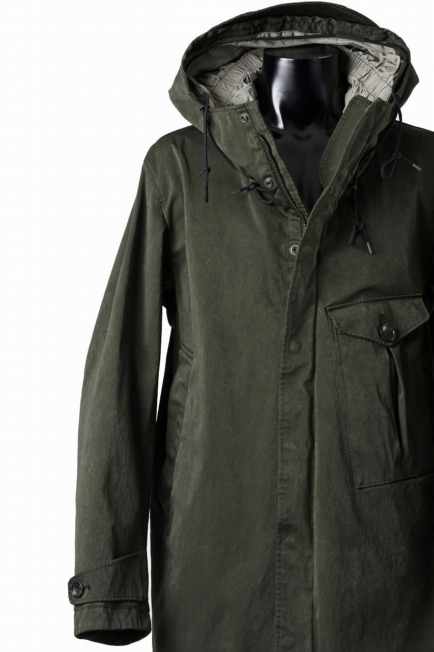 Ten c CYCLONE PARKA / GARMENT DYED OJJ (DARK GREEN)