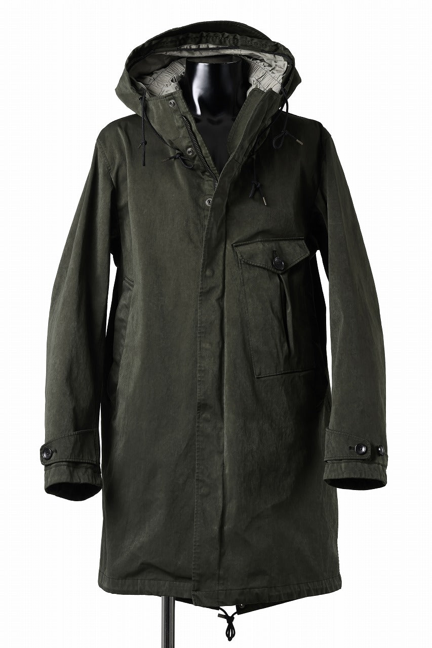 Ten c CYCLONE PARKA / GARMENT DYED OJJ (DARK GREEN)