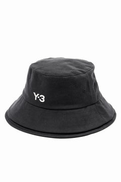 画像をギャラリービューアに読み込む, Y-3 Yohji Yamamoto 3 STRIPES DOUBLE BRIM HAT (BLACK)