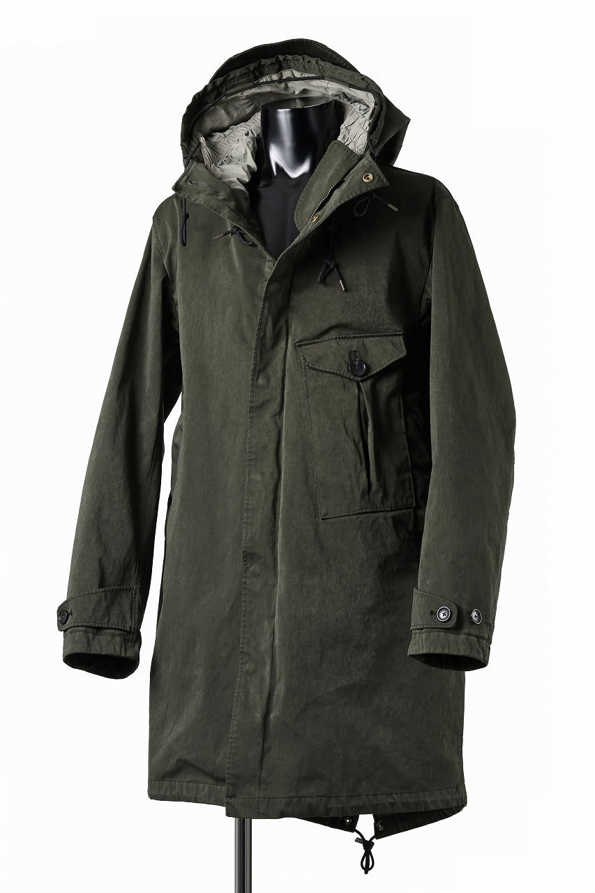 Ten c CYCLONE PARKA / GARMENT DYED OJJ (DARK GREEN)